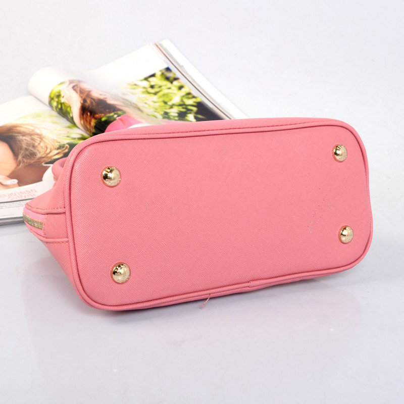 2014 Prada Saffiano Leather mini Two Handle Bag BN0826 light pink for sale